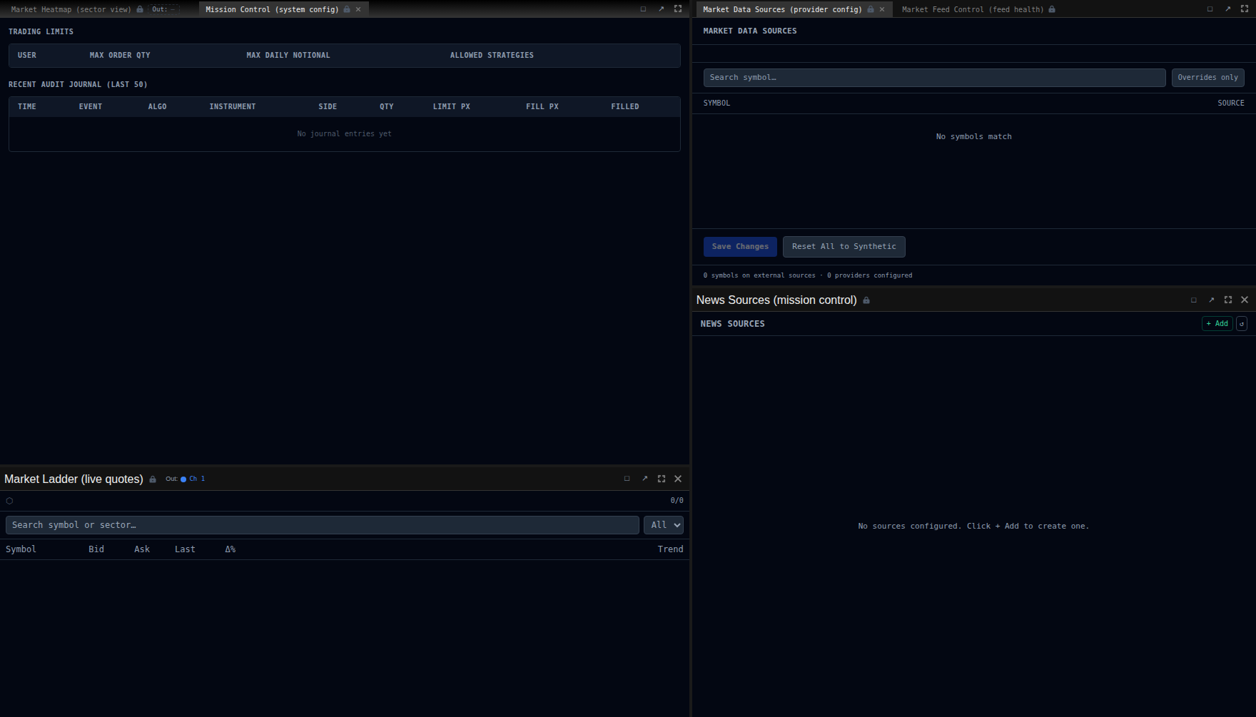Mission Control (system config) screenshot