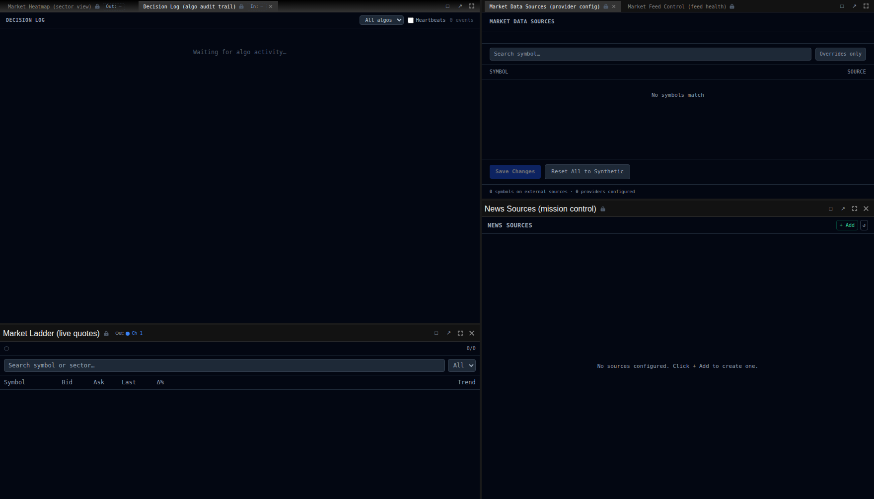 Decision Log (algo audit trail) screenshot