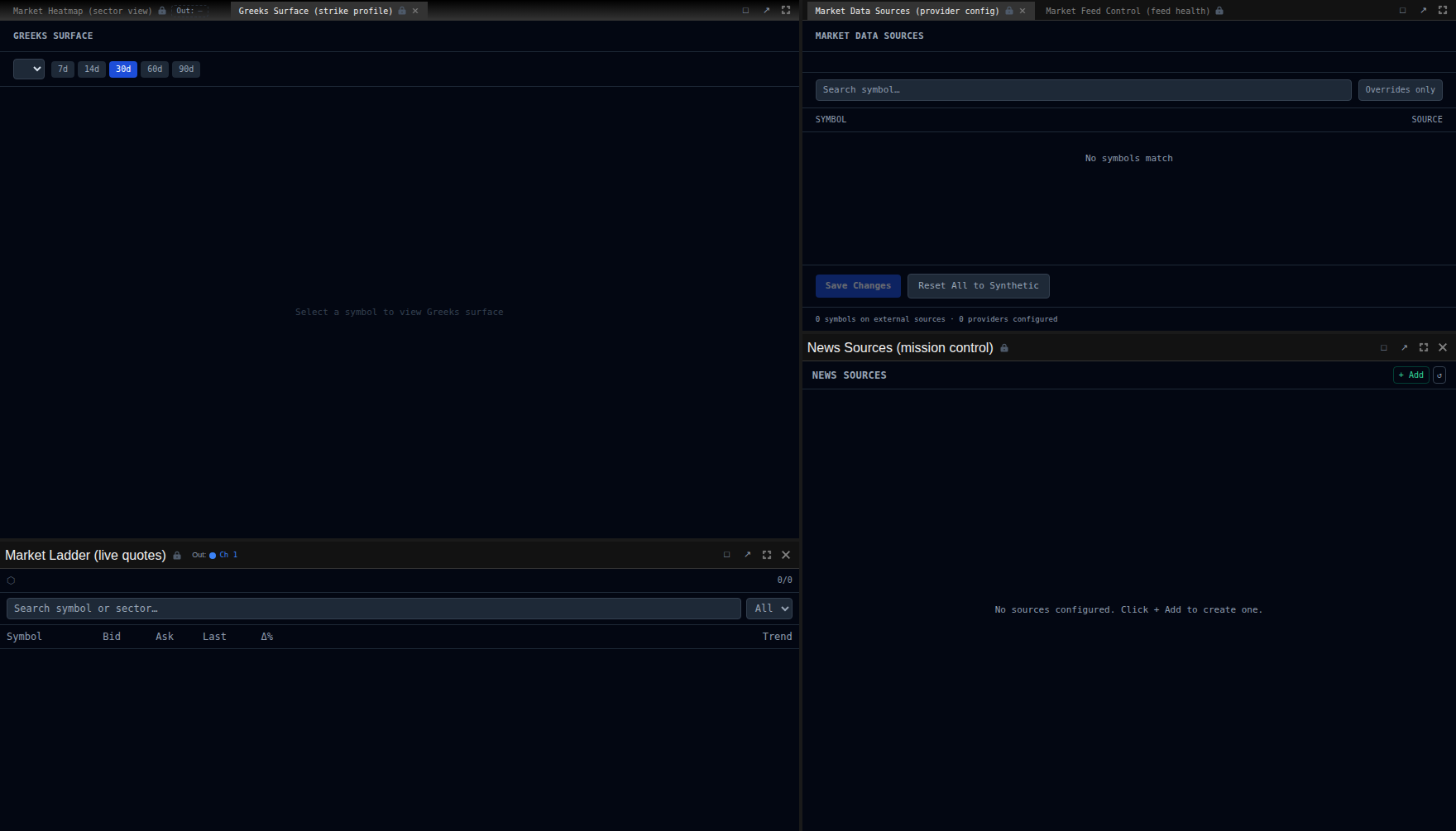 Greeks Surface (strike profile) screenshot