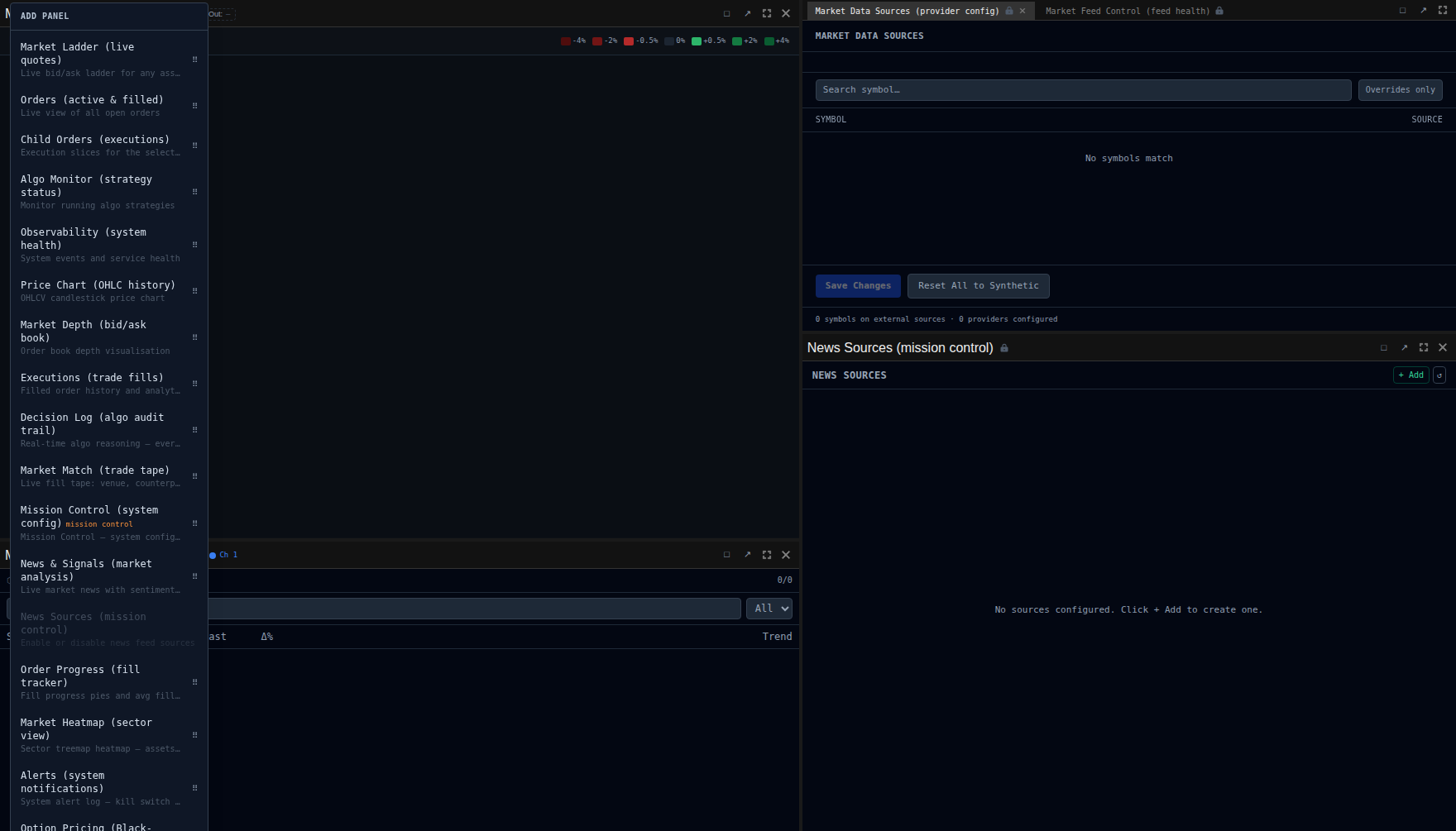 News Sources (mission control) screenshot