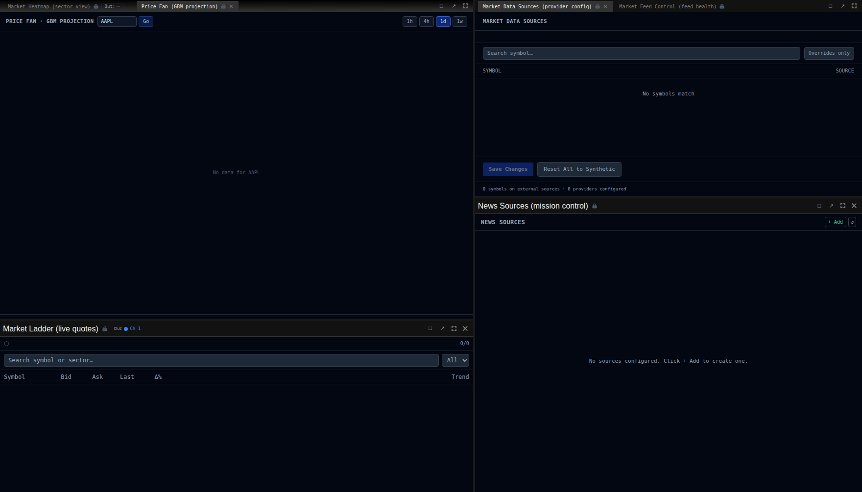 Price Fan (GBM projection) screenshot