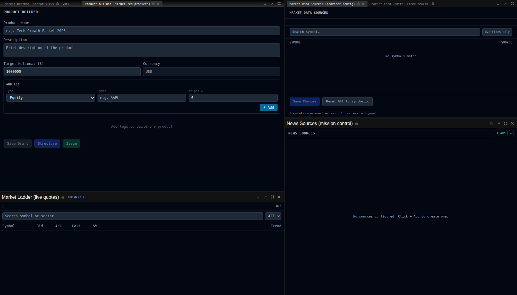 Product Builder (structured products) screenshot